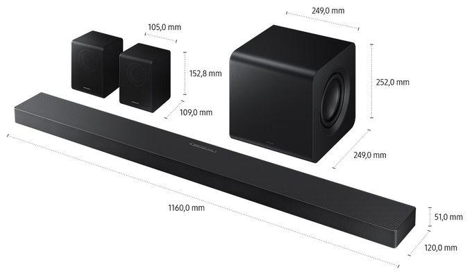 Soundbar 3.1.2 Kanäle  HW-QS760GF/ZG (Schwarz) 