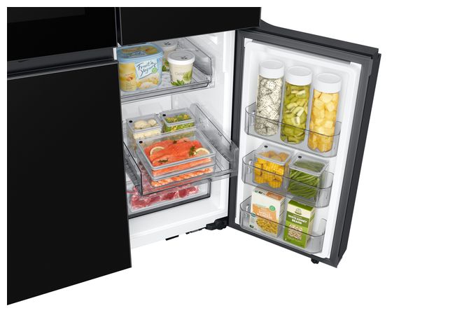 Side-by-Side Kühl-/ Gefrierkombination 395 l / 250 l 367 kWh NoFrost 1853 mm x 912 mm  RF65DB970E22 (Schwarz) 