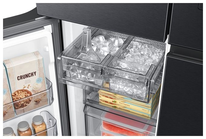 Side-by-Side Kühl-/ Gefrierkombination French Door 386 l / 250 l 365 kWh NoFrost 1830 mm x 912 mm  RF65DG9H0EB1 (Schwarz) 