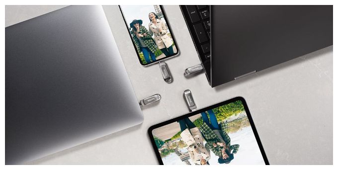 USB Type-A / USB Type-C Stick 32 GB  Ultra Dual Drive Luxe (Edelstahl) 