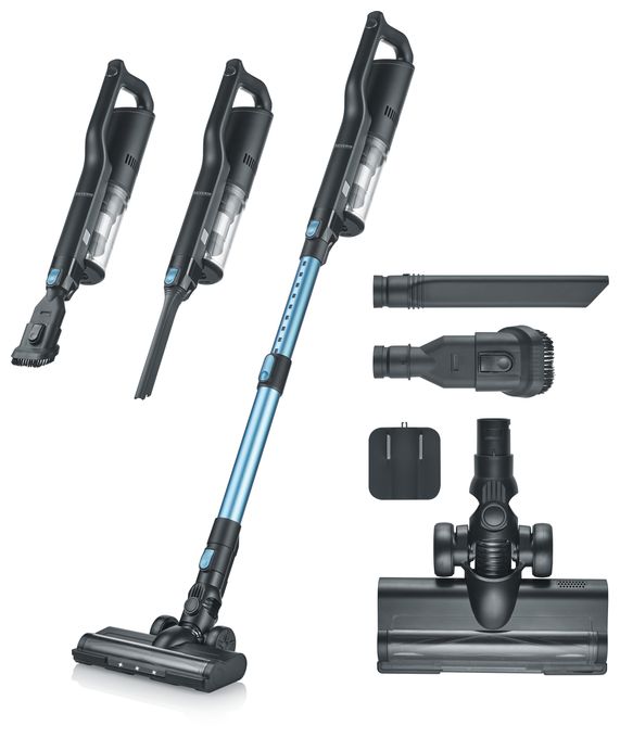 Handstaubsauger Beutellos bis 45 min Laufzeit 21,6 V HEPA (Schwarz, Blau, Silber) HV7151 