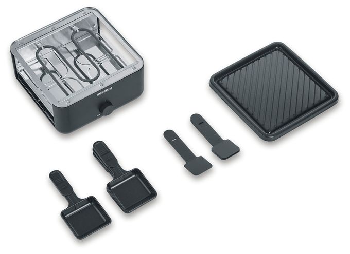 4 Person(en) 800 W RG2360 Black Line Lite Mini Raclettegrill 