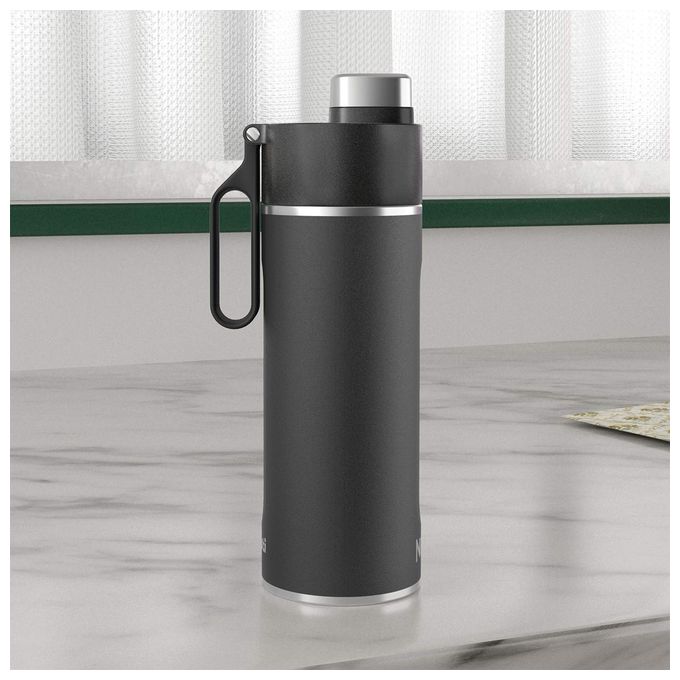 Kunststoff, Edelstahl  Thirsti 530ml (Schwarz) 