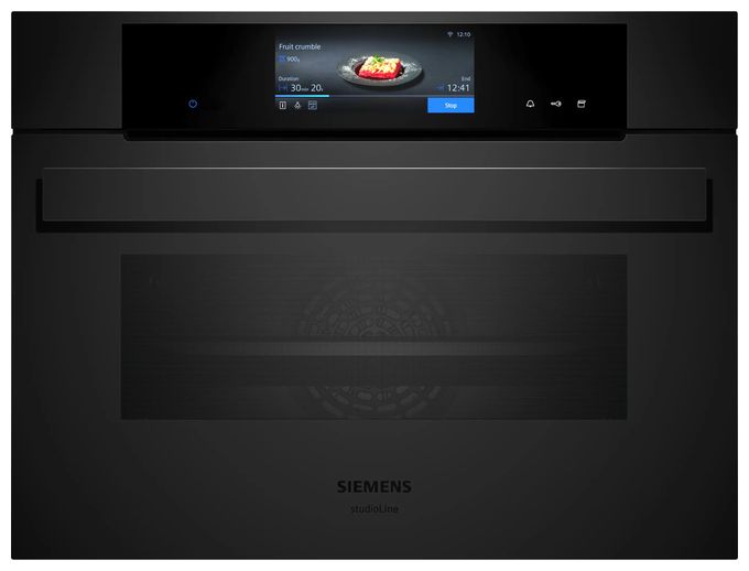 Einbaubackofen kompakt Dampfgaren AutoClean (Schwarz) iQ700 CS938GCM1 