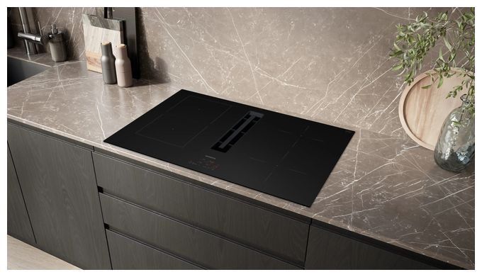 Backofen-Set groß AutoClean Ecoclean mit autarkem 80 cm Induktions Kochfeld EQ51A8BMAT (HB237GBB3 + ED81ABS16E) 