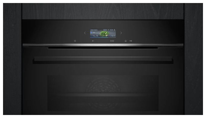 Einbaubackofen groß AutoClean (Schwarz) iQ700 HB772G1B1 