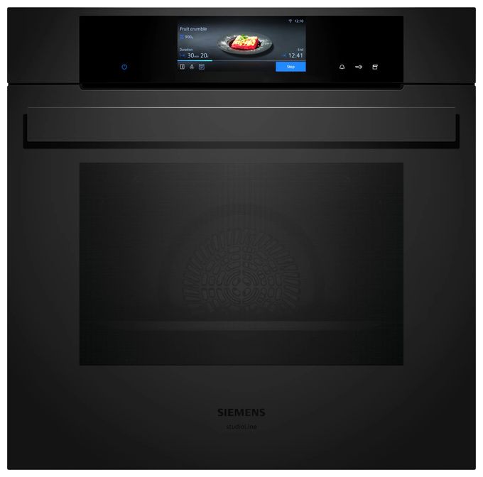 Einbaubackofen groß Dampfgaren AutoClean (Schwarz) iQ700 HS938GDM1 