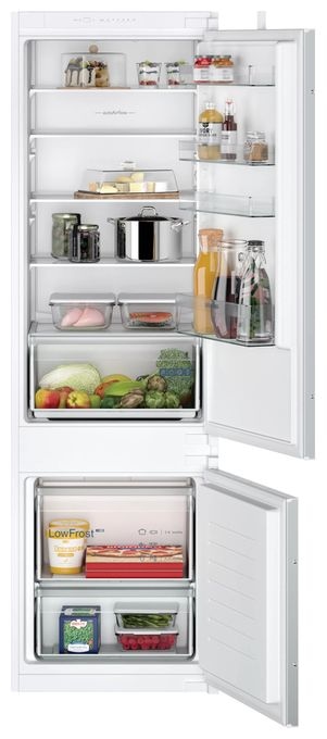 200 l / 70 l Einbau Kühl-/Gefrierkombination 216 kWh NoFrost iQ100 KI87VNSE0 Schlepptür 