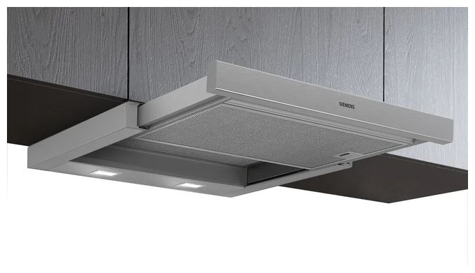 Abluft/Umluft Dunstabzugshaube/Esse Einbau 60 cm (Silber) iQ100 LI63LB526 