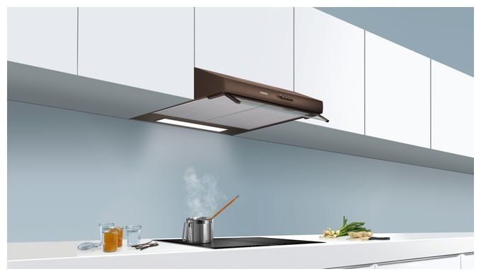Abluft/Umluft Dunstabzugshaube/Esse Unterbau 60 cm (Braun) iQ100 LU63LCC40 