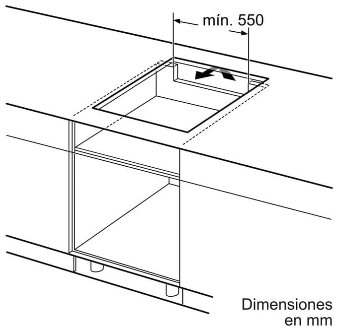 59.2 cm Induktions Kochfeld/Herdplatte 4 Zone(n) iQ500 ED61AHSC1E autarkes 