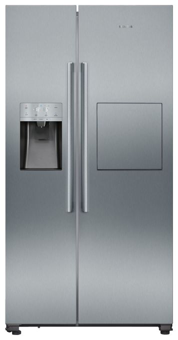 Side-by-Side Kühl-/ Gefrierkombination 369 l / 191 l 323 kWh NoFrost 1787 mm x 908 mm  iQ500 KA93GAIEP (Edelstahl) 