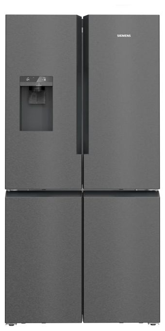Side-by-Side Kühl-/ Gefrierkombination 375 l / 199 l 327 kWh NoFrost 1830 mm x 905 mm  iQ500 KF96DAXEA (Schwarz, Edelstahl) 