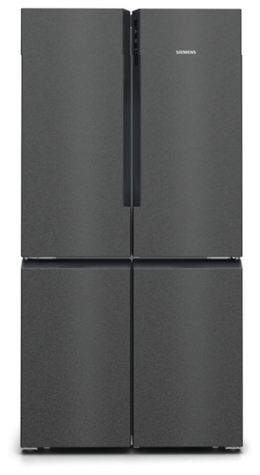 Side-by-Side Kühl-/ Gefrierkombination French Door 405 l / 200 l 333 kWh NoFrost 1830 mm x 910 mm  iQ500 KF96NAXEA (Schwarz, Edelstahl) 