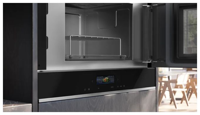Einbau-Mikrowelle 900 W Größe: mittel Grill (Schwarz) iQ700 BE732R1B1 