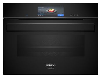 Einbaubackofen kompakt Dampfgaren AutoClean (Schwarz) iQ700 CS938GCB2 