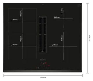 Backofen-Set groß AutoClean activeClean mit autarkem 80 cm Induktions Kochfeld PQ526EA6BZ (HB279GBB3 + ED651BS16E) 