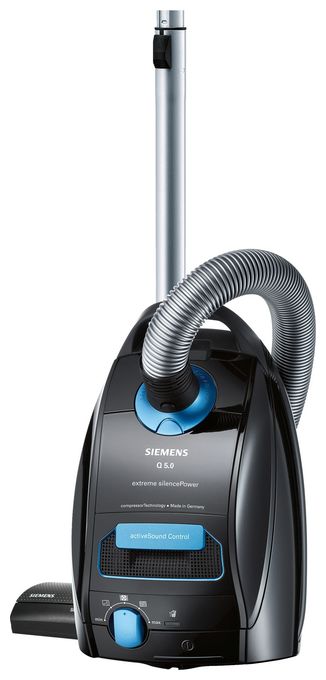 Bodenstaubsauger mit Staubbeutel 850 W HEPA  VSQ5X1230 extreme Silence Power (Schwarz) 