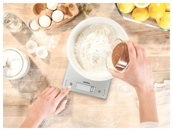 Elektronische Küchenwaage bis 10 kg Genauigkeit 1 g  61504 Page Comfort 300 (Silber) 