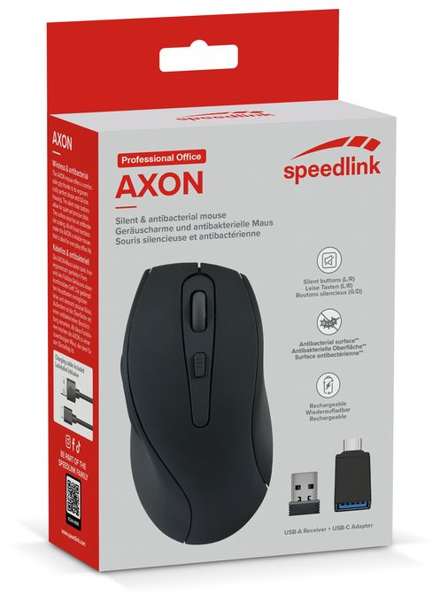 1600 DPI Haus Maus Optisch  Axon (Schwarz) 