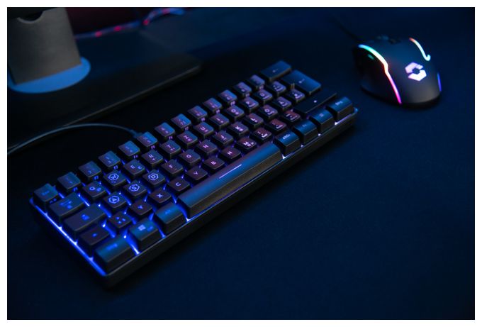 RGB-LED Gaming Tastatur RF kabellos + USB  SL-670014 (Schwarz) 