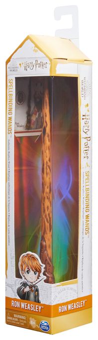 Wizarding World Harry Potter - Authentischer Ron Weasley Zauberstab aus Kunststoff mit Zauberspruch-Karte, ca. 30,5 cm 