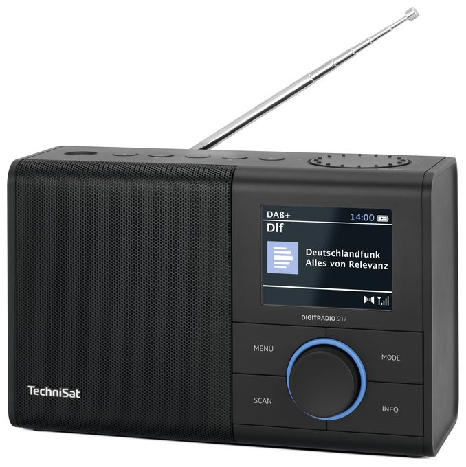 Bluetooth DAB+, FM, VHF Radio Tragbar  Digitradio 217 (Schwarz) 