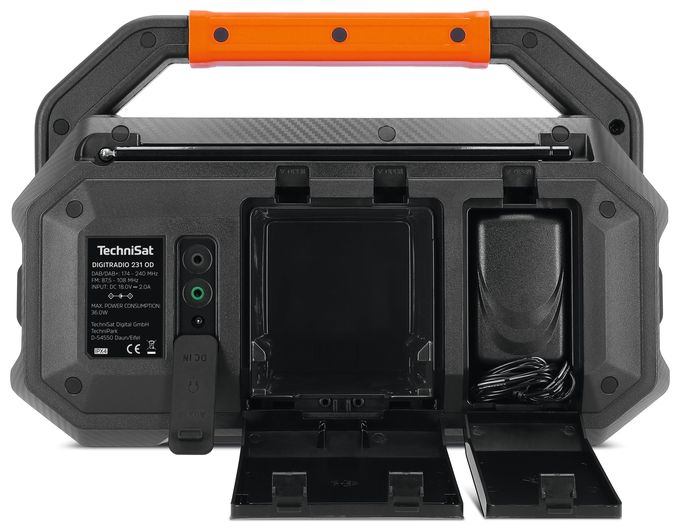 Bluetooth DAB+, FM Radio Tragbar IPX4  DigitRadio 231OD (Schwarz) 