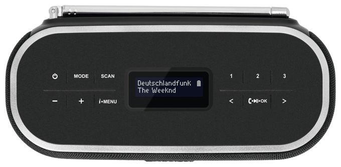 Bluetooth DAB+, UKW Radio Tragbar  DigitRadio BT1 (Schwarz) 