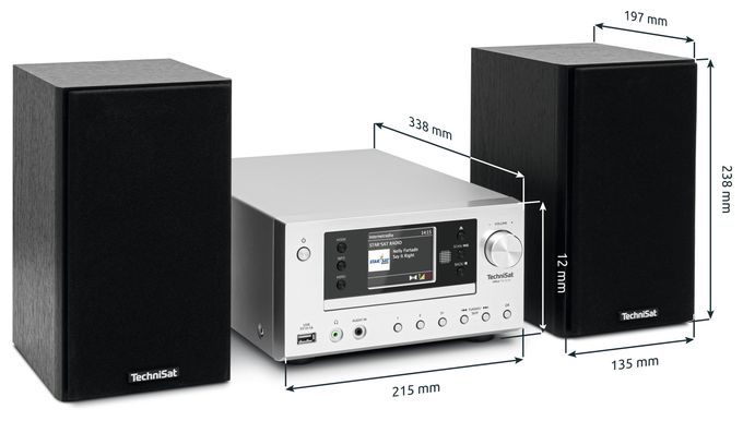 Bluetooth DAB+, FM Radio Internet  Viola 710 CD IR (Silber) 