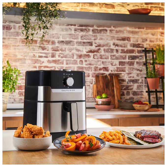 Heißluftfritteuse 4,2 l 1550 W  EY501D Easy Fry & Grill Classic (Edelstahl) 