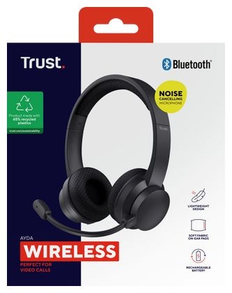 Ohraufliegender Bluetooth Kopfhörer kabelgebunden&kabellos USB Typ-C  Ayda (Schwarz) 