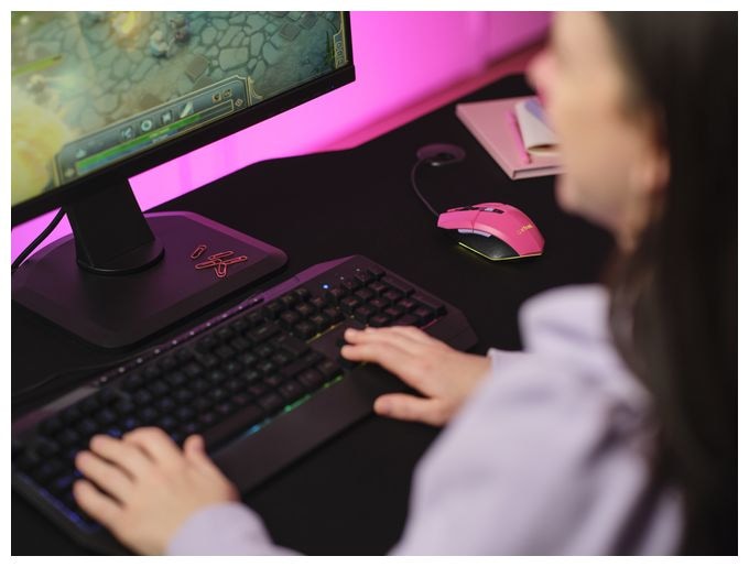 6400 DPI Gaming Maus  GXT 109P Felox (Pink) 