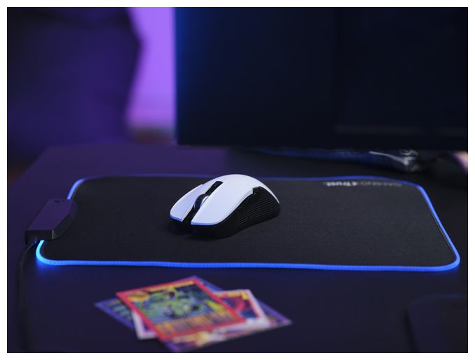 7200 DPI Gaming Maus Optisch  GXT 923W YBAR (Schwarz, Weiß) 