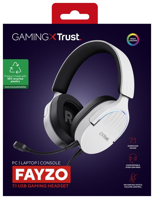 Kopfhörer Kabelgebunden USB Typ-A  GXT490 Fayzo (Schwarz, Weiß) 