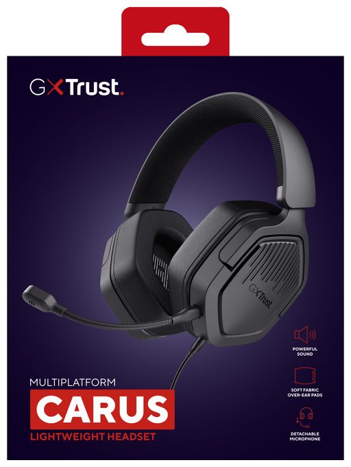 Over Ear Kopfhörer Kabelgebunden  GXT492 Carus (Schwarz) 