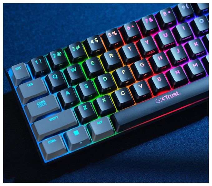 RGB-LED Gaming Tastatur USB  GXT867 Acira (Schwarz, Grau) 