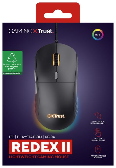 10000 DPI Gaming Maus Laser  GXT925 REDEX II (Schwarz) 