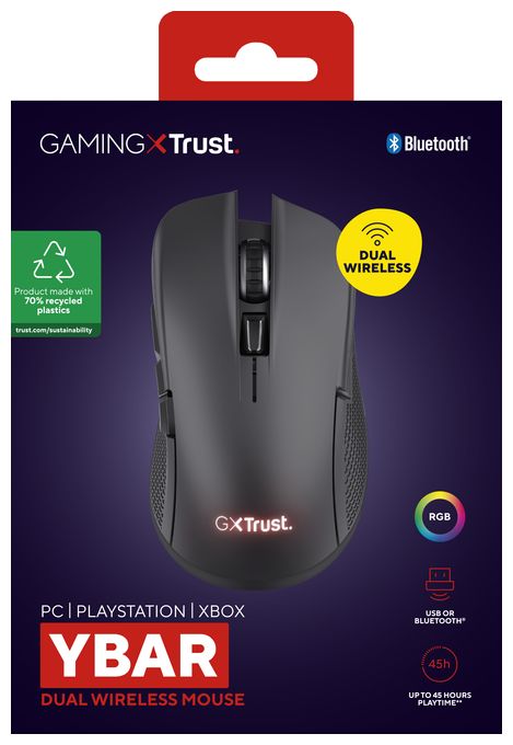 7200 DPI Gaming Maus Laser  GXT931 Ybar (Schwarz) 