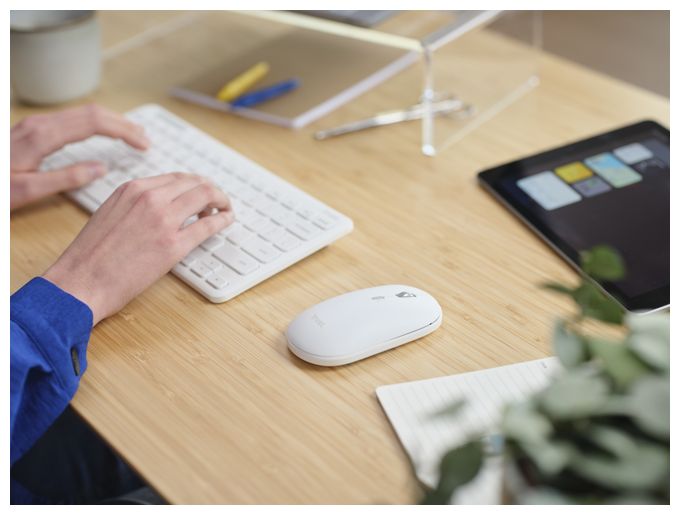 Büro Tastatur RF Wireless + Bluetooth  Lyra Compact Wireless Combo Set (Weiß) 