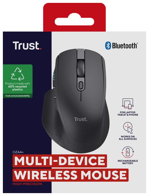 3200 DPI Büro Maus Optisch  Ozaa+ (Schwarz) 