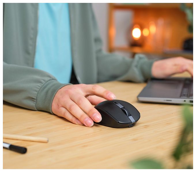 3200 DPI Büro Maus Optisch  OZAA COMPACT Eco (Schwarz) 