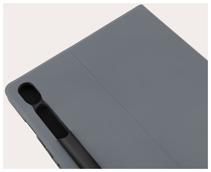 Folio aus Nylon, Thermoplastische Polyurethane (TPU) für Samsung Galaxy Tab S9+ (12,4") 2023, Tab S9 FE+ (12,4") 2023 bis 31,5 cm (12.4") Kratzresistent mit Magnetverschluss (Grau) Gala 