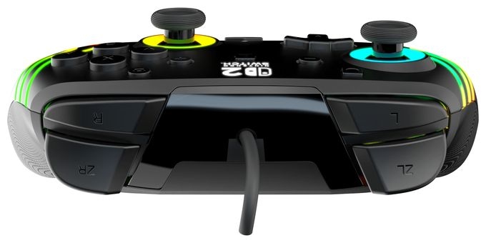 Gamepad für Nintendo Switch, Nintendo Switch 2, Nintendo Switch OLED  Afterglow Wave Wired Controller (Schwarz) 