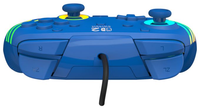 Gamepad für Nintendo Switch, Nintendo Switch 2, Nintendo Switch OLED  Afterglow Wave Wired Controller (Blau) 