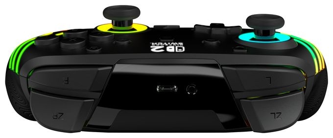 Gamepad für Nintendo Switch, Nintendo Switch 2, Nintendo Switch Lite, Nintendo Switch OLED  Afterglow Wave Wireless Controller (Schwarz) 