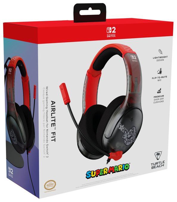 Over Ear Kopfhörer kabelgebunden  Airlite Fit (Schwarz, Rot) 