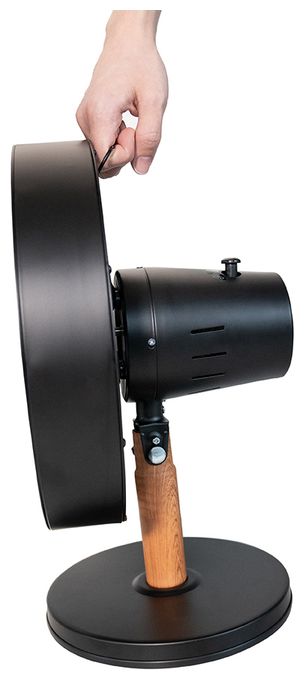 Ventilator Tisch neigbar  Black Steel (Schwarz, Holz) 