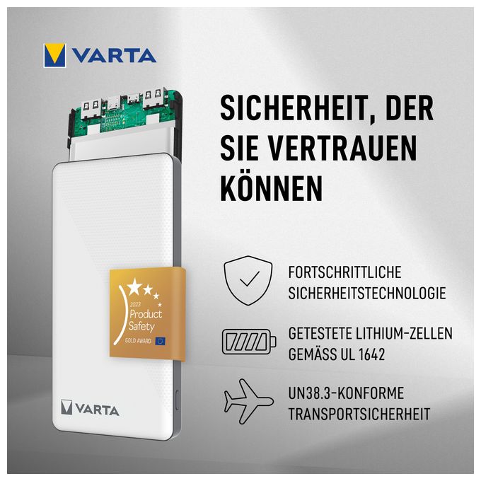 10000 mAh Powerbank USB Typ-C  Energy (Schwarz/Weiß) 