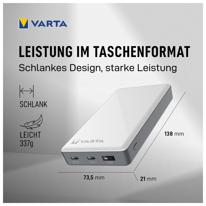 15000 mAh Powerbank USB Typ-C  Energy (Schwarz/Weiß) 